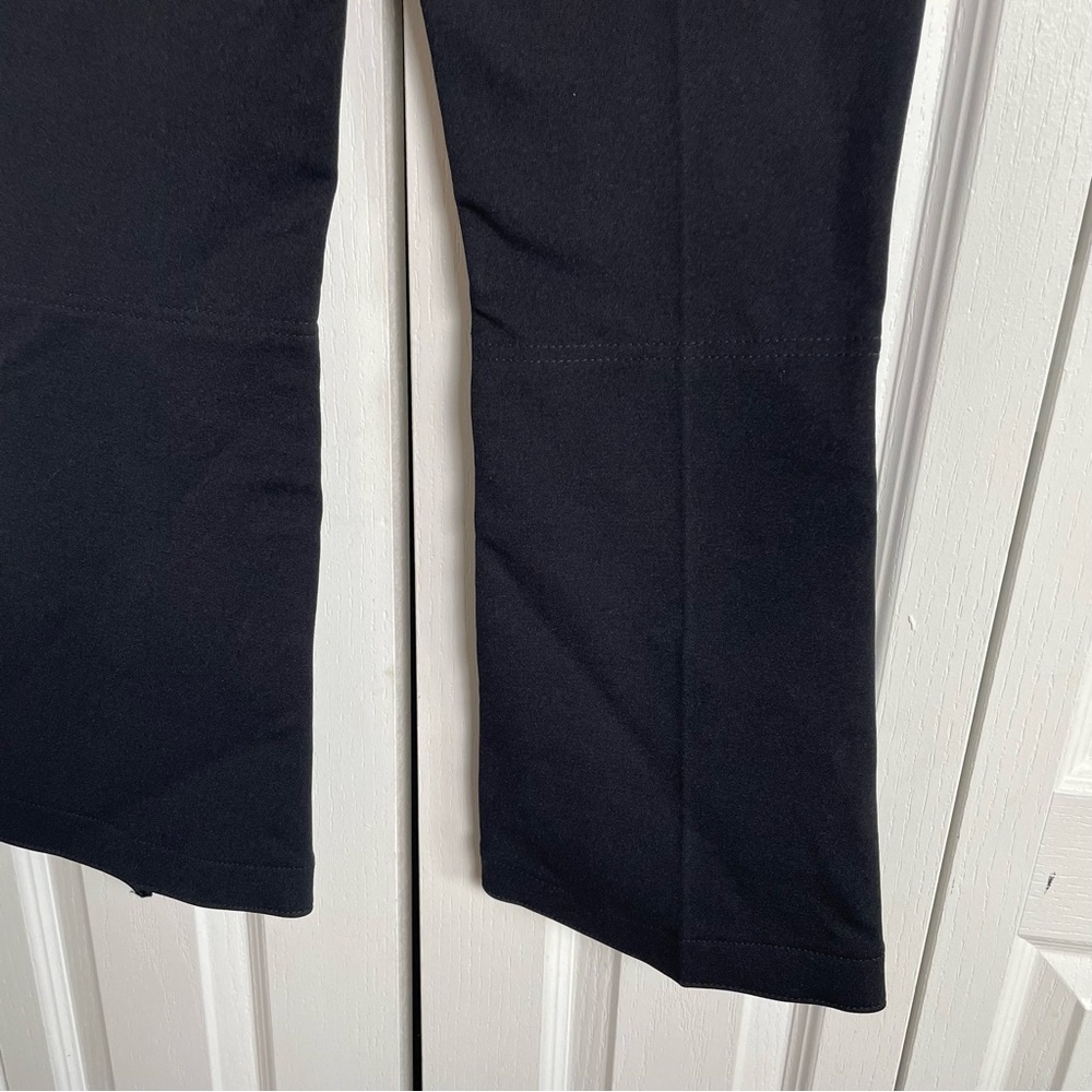 Vintage Flare Ski Snow Pants Womens 8 Black Made in USA Nylon Wool blend Stirrup - Picture 9 of 15